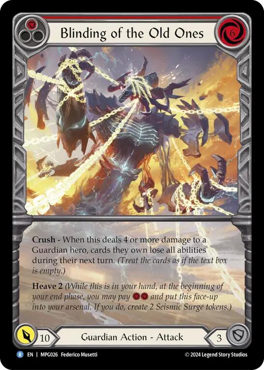 Blinding of the Old Ones (Extended Art) [MPG026] (Mastery Pack Guardian)  Rainbow Foil | Pegasus Games WI