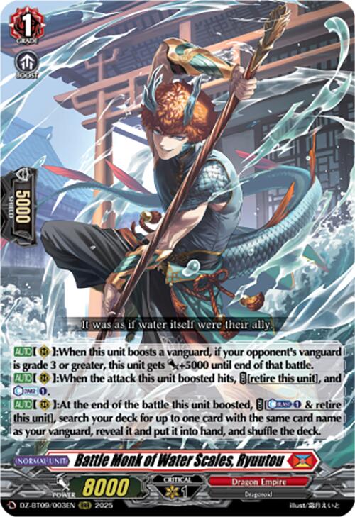 Battle Monk of Water Scales, Ryuutou (DZ-BT09/003EN) [Super Brave Detonation] | Pegasus Games WI