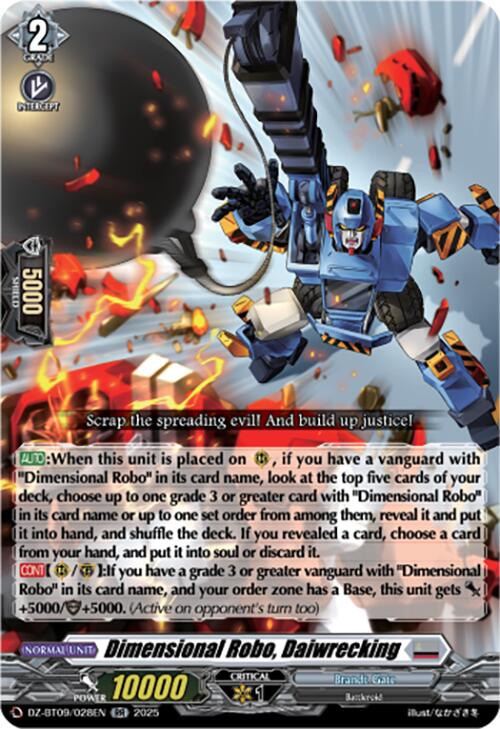 Dimensional Robo, Daiwrecking (DZ-BT09/028EN) [Super Brave Detonation] | Pegasus Games WI
