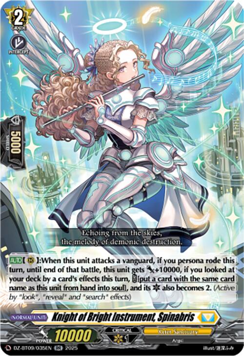 Knight of Bright Instrument, Spinabris (DZ-BT09/035EN) [Super Brave Detonation] | Pegasus Games WI
