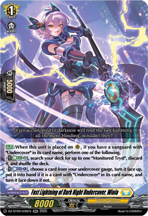 Fast Lightning of Dark Night Undercover, Wiola (DZ-BT09/036EN) [Super Brave Detonation] | Pegasus Games WI