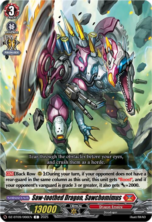 Saw-toothed Dragon, Sawchomimus (DZ-BT09/066EN) [Super Brave Detonation] | Pegasus Games WI