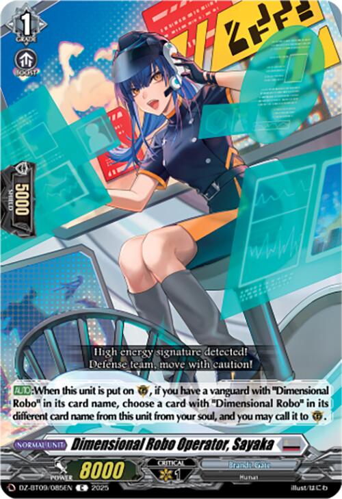 Dimensional Robo Operator, Sayaka (DZ-BT09/085EN) [Super Brave Detonation] | Pegasus Games WI