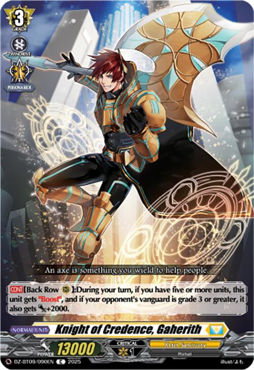 Knight of Credence, Gaherith (DZ-BT09/090EN) [Super Brave Detonation] | Pegasus Games WI