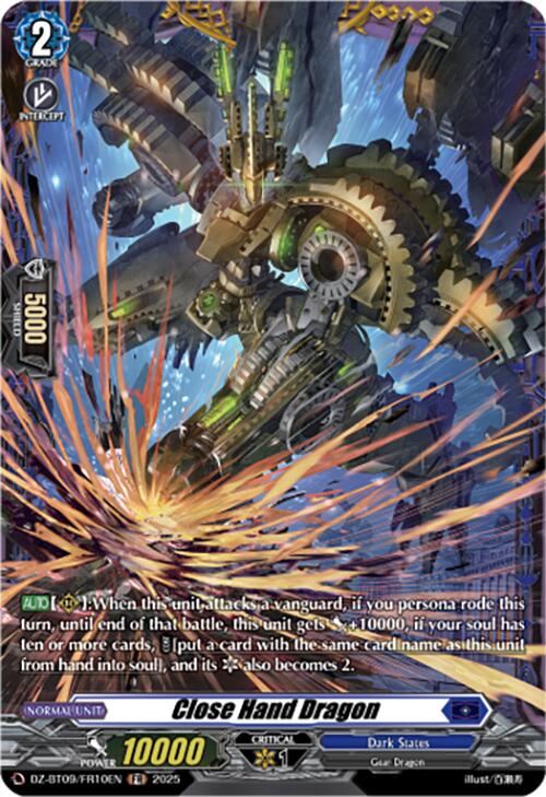 Close Hand Dragon (DZ-BT09/FR10EN) [Super Brave Detonation] | Pegasus Games WI