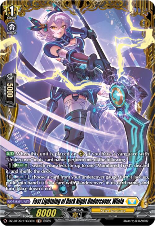 Fast Lightning of Dark Night Undercover, Wiola (DZ-BT09/FR33EN) [Super Brave Detonation] | Pegasus Games WI