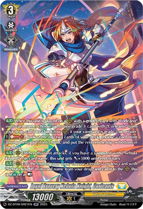 Loyal Bravery Nebula Knight, Corleanis (DZ-BT09/SR27EN) [Super Brave Detonation] | Pegasus Games WI