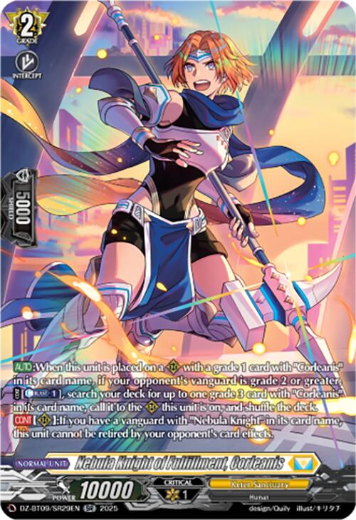 Nebula Knight of Fulfillment, Corleanis (DZ-BT09/SR29EN) [Super Brave Detonation] | Pegasus Games WI