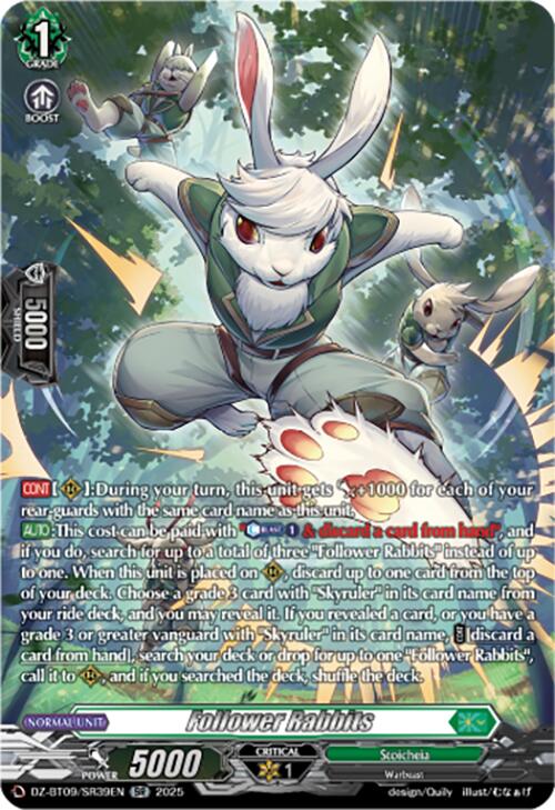 Follower Rabbits (DZ-BT09/SR39EN) [Super Brave Detonation] | Pegasus Games WI