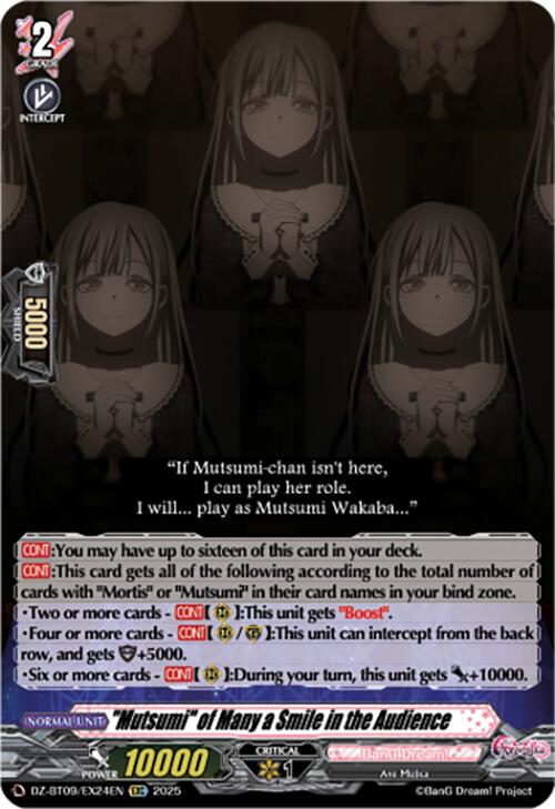 "Mutsumi" of Many a Smile in the Audience (EXC) (DZ-BT09/EX24EN) [Super Brave Detonation] | Pegasus Games WI