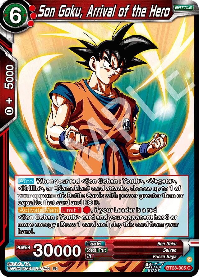 Son Goku, Arrival of the Hero (BT28-005) [Prismatic Clash] | Pegasus Games WI