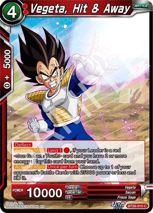 Vegeta, Hit & Away (BT28-010) [Prismatic Clash] | Pegasus Games WI