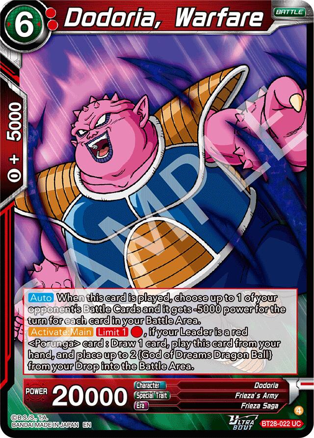 Dodoria, Warfare (BT28-022) [Prismatic Clash] | Pegasus Games WI
