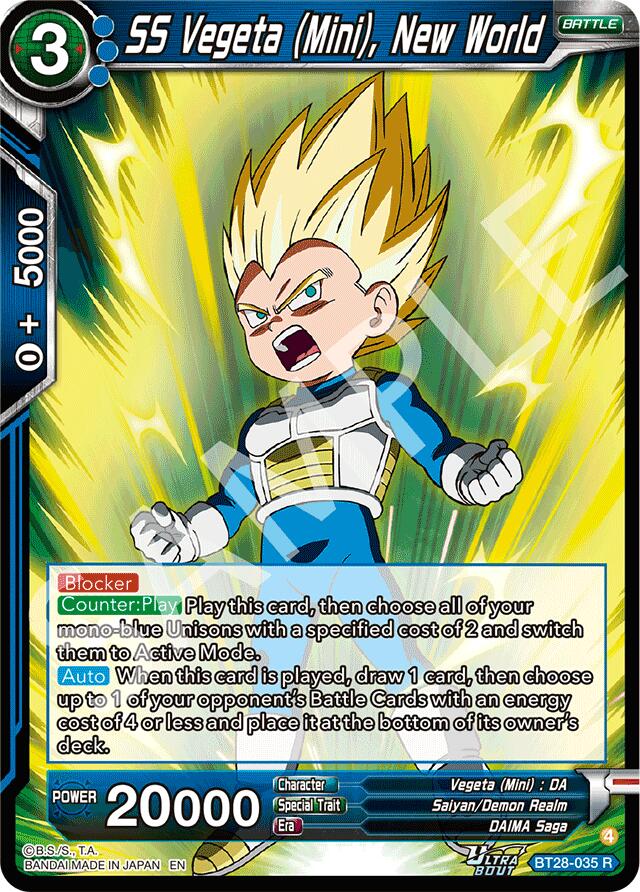 SS Vegeta (Mini), New World (BT28-035) [Prismatic Clash] | Pegasus Games WI