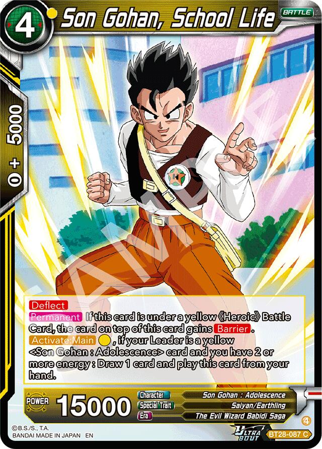 Son Gohan, School Life (BT28-087) [Prismatic Clash] | Pegasus Games WI
