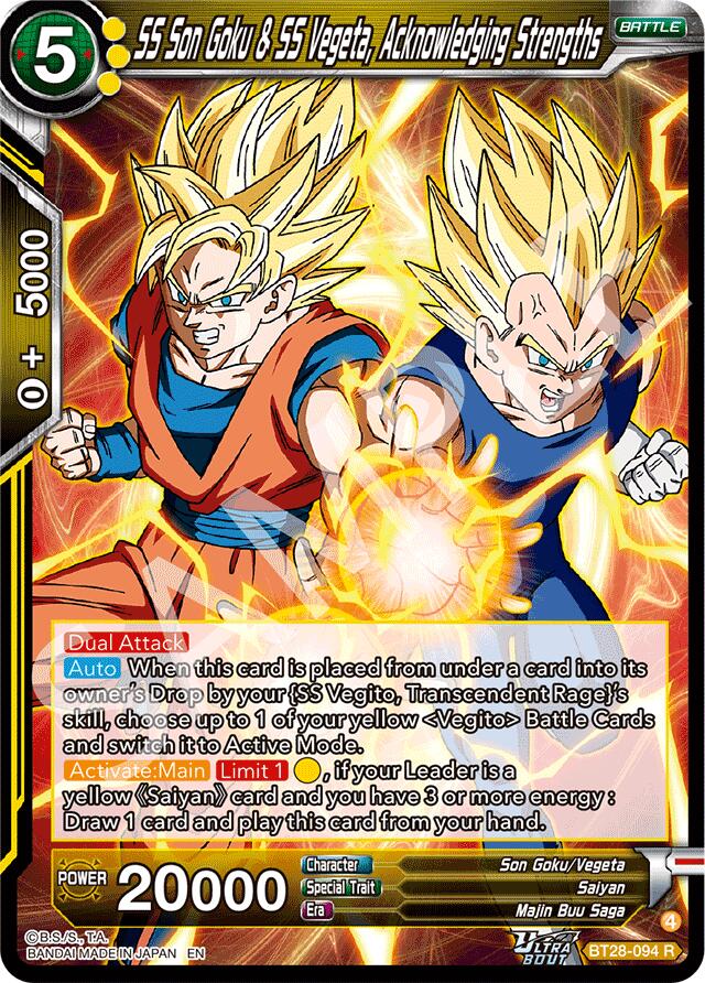 SS Son Goku & SS Vegeta, Acknowledging Strengths (BT28-094) [Prismatic Clash] | Pegasus Games WI