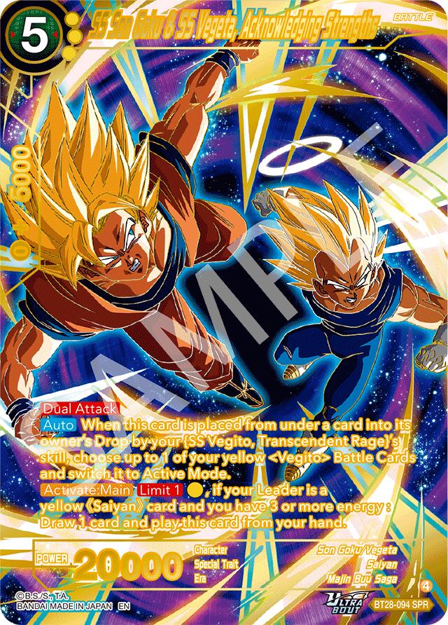 SS Son Goku & SS Vegeta, Acknowledging Strengths (SPR) (BT28-094) [Prismatic Clash] | Pegasus Games WI