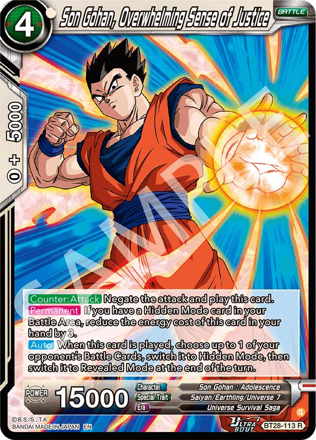 Son Gohan, Overwhelming Sense of Justice (BT28-113) [Prismatic Clash] | Pegasus Games WI