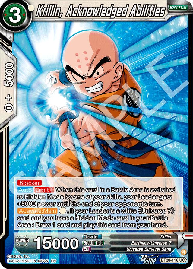 Krillin, Acknowledged Abilities (BT28-116) [Prismatic Clash] | Pegasus Games WI