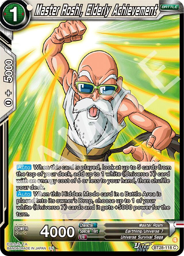 Master Roshi, Elderly Achievement (BT28-118) [Prismatic Clash] | Pegasus Games WI