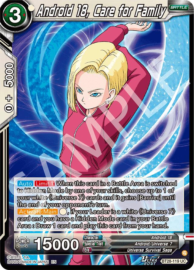 Android 18, Care for Family (BT28-119) [Prismatic Clash] | Pegasus Games WI