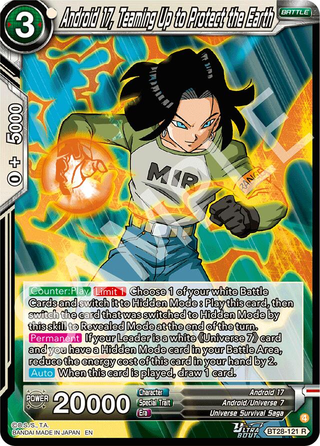 Android 17, Teaming Up to Protect the Earth (BT28-121) [Prismatic Clash] | Pegasus Games WI