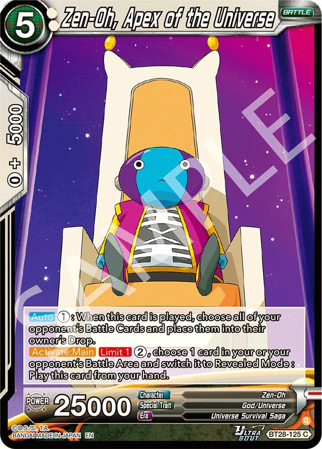 Zen-Oh, Apex of the Universe (BT28-125) [Prismatic Clash] | Pegasus Games WI