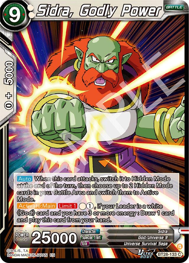 Sidra, Godly Power (BT28-133) [Prismatic Clash] | Pegasus Games WI