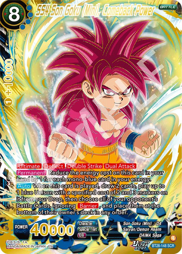 SS4 Son Goku (Mini), Comeback Power (BT28-148) [Prismatic Clash] | Pegasus Games WI