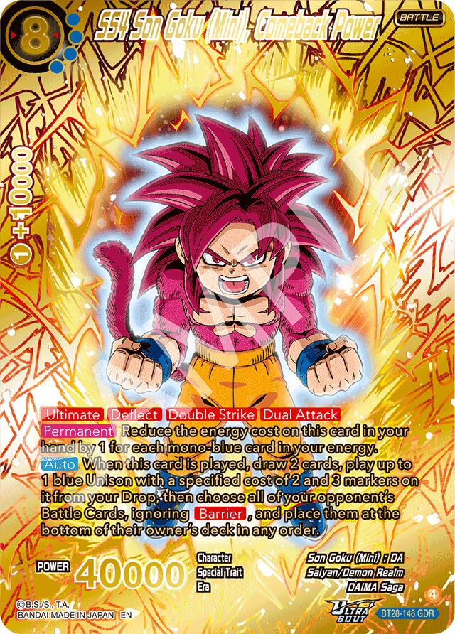 SS4 Son Goku (Mini), Comeback Power (GDR) (BT28-148) [Prismatic Clash] | Pegasus Games WI