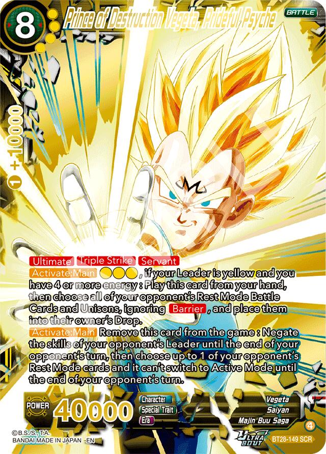 Prince of Destruction Vegeta, Prideful Psyche (BT28-149) [Prismatic Clash] | Pegasus Games WI