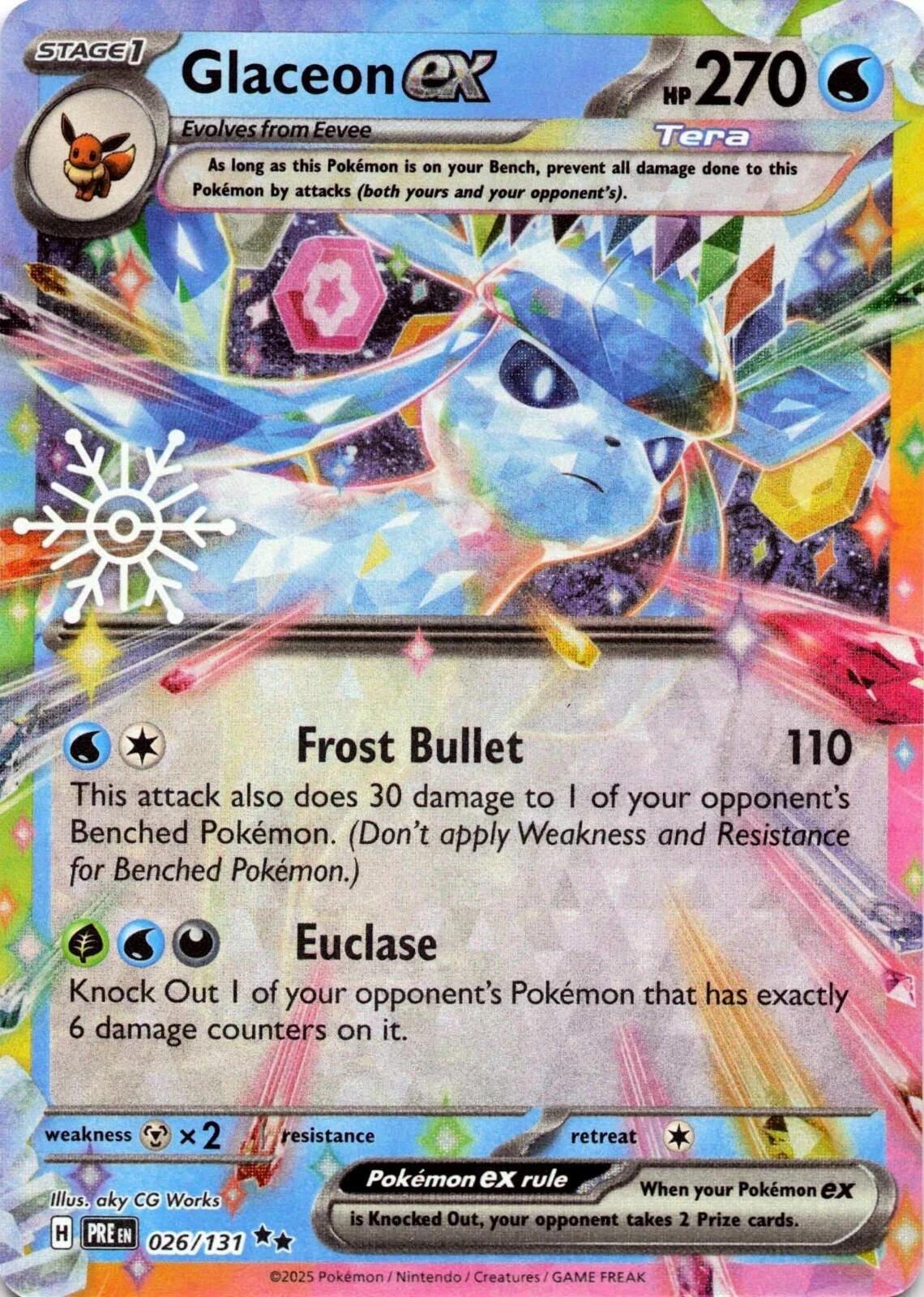 Glaceon ex (026/131) (Holiday Calendar) [Miscellaneous Cards] | Pegasus Games WI
