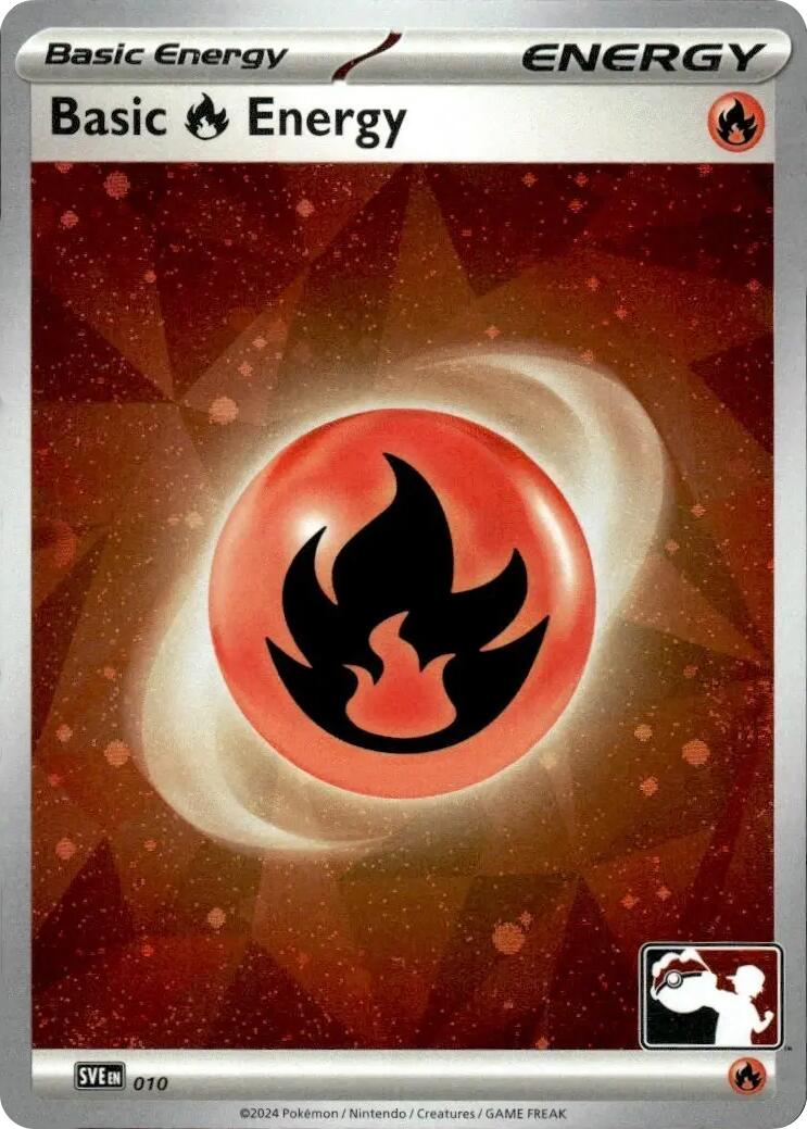 Basic Fire Energy (010) (Cosmos Holo) [Prize Pack Series Seven] | Pegasus Games WI