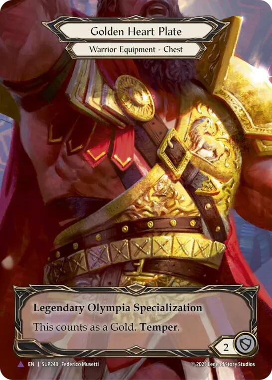 Golden Heart Plate (Marvel) [SUP248] (Super Slam)  Cold Foil | Pegasus Games WI