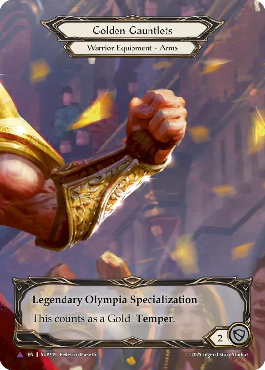 Golden Gauntlets (Marvel) [SUP249] (Super Slam)  Cold Foil | Pegasus Games WI