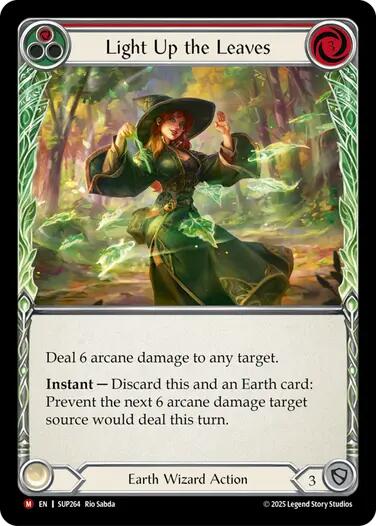Light Up the Leaves (Red) [SUP264] (Super Slam)  Rainbow Foil | Pegasus Games WI