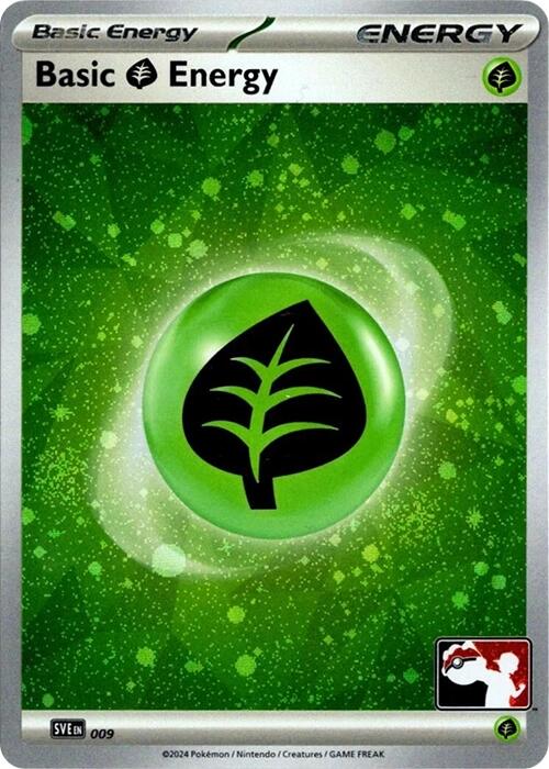 Basic Grass Energy (009) (Cosmos Holo) [Prize Pack Series Seven] | Pegasus Games WI
