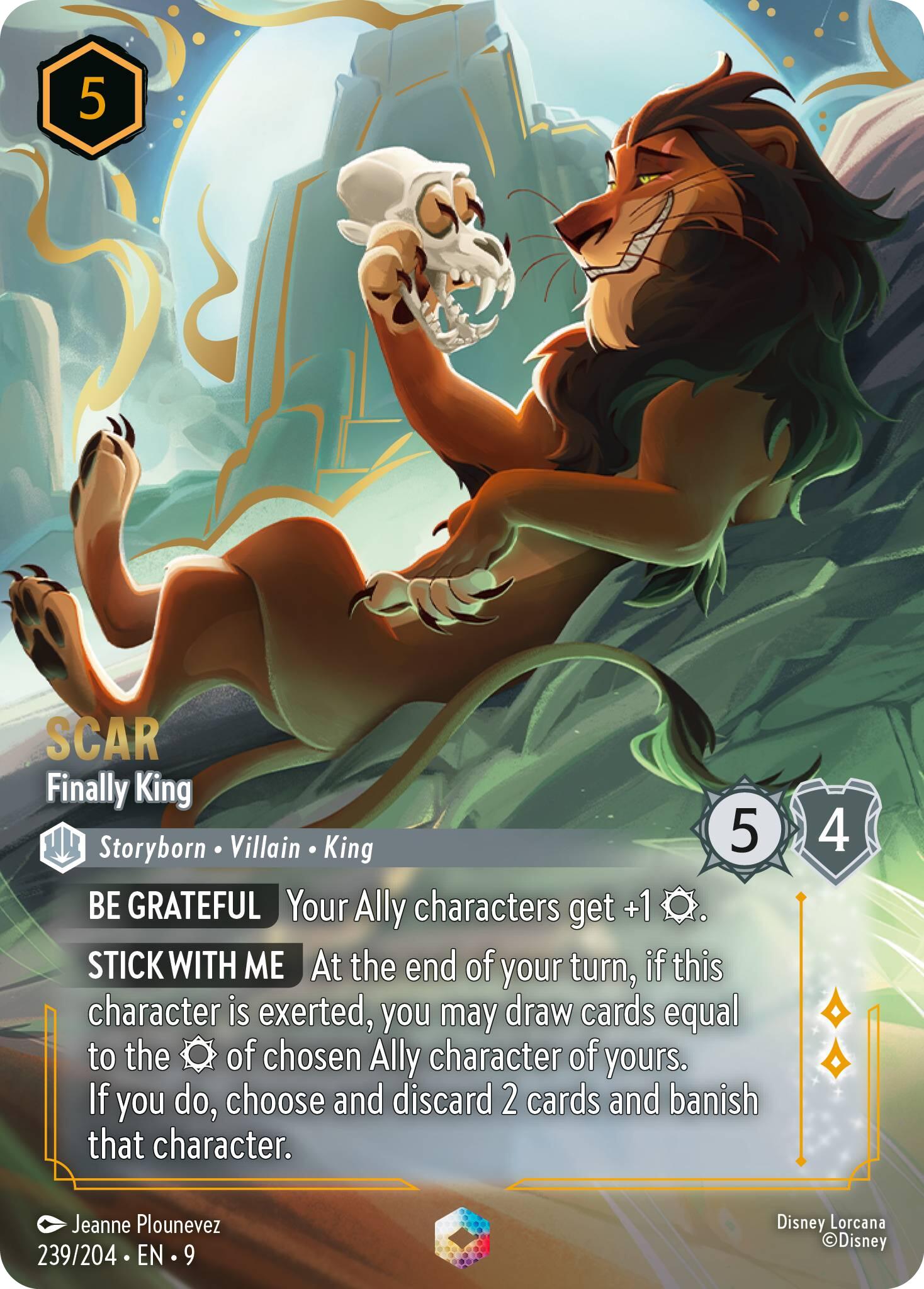 Scar - Finally King (Enchanted) (239/204) [Fabled] | Pegasus Games WI