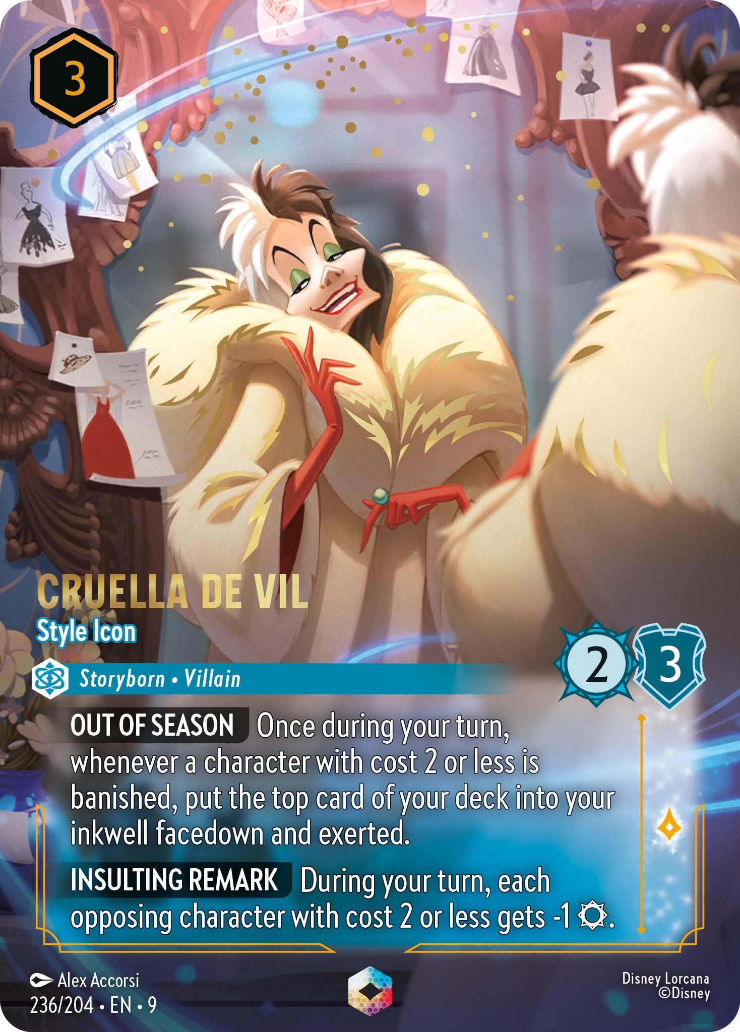 Cruella De Vil - Style Icon (Enchanted) (236/204) [Fabled] | Pegasus Games WI