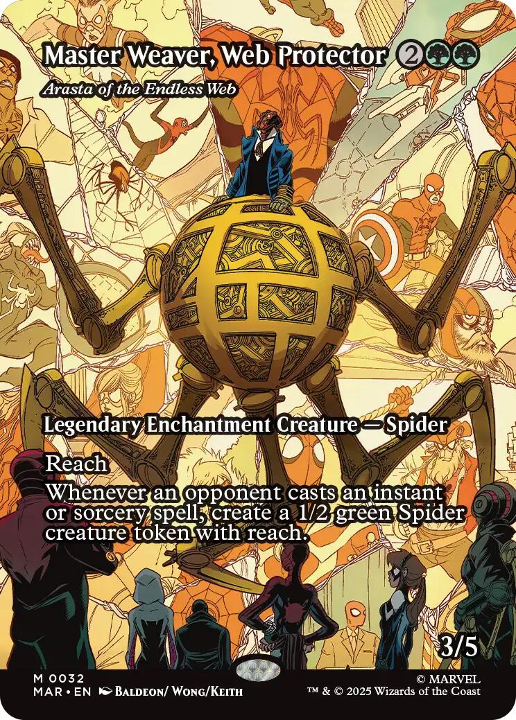 Master Weaver, Web Protector - Arasta of the Endless Web (Borderless) [Marvel Universe: Eternal-Legal] | Pegasus Games WI