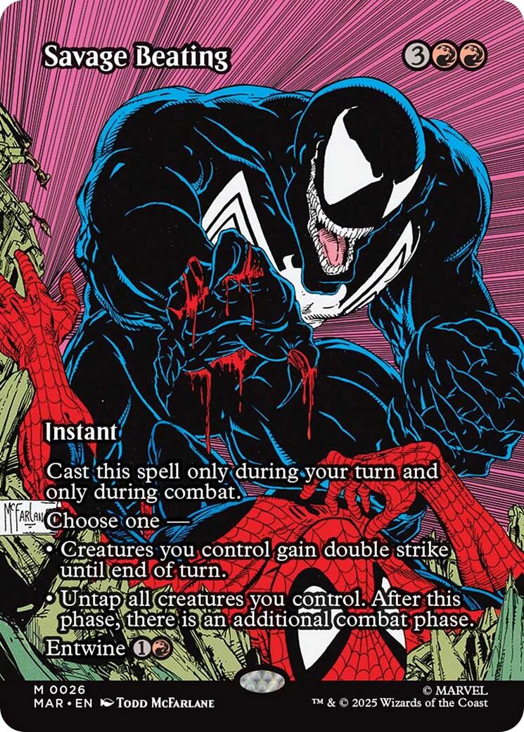 Savage Beating (Borderless) [Marvel's Spider-Man: Eternal-Legal] | Pegasus Games WI