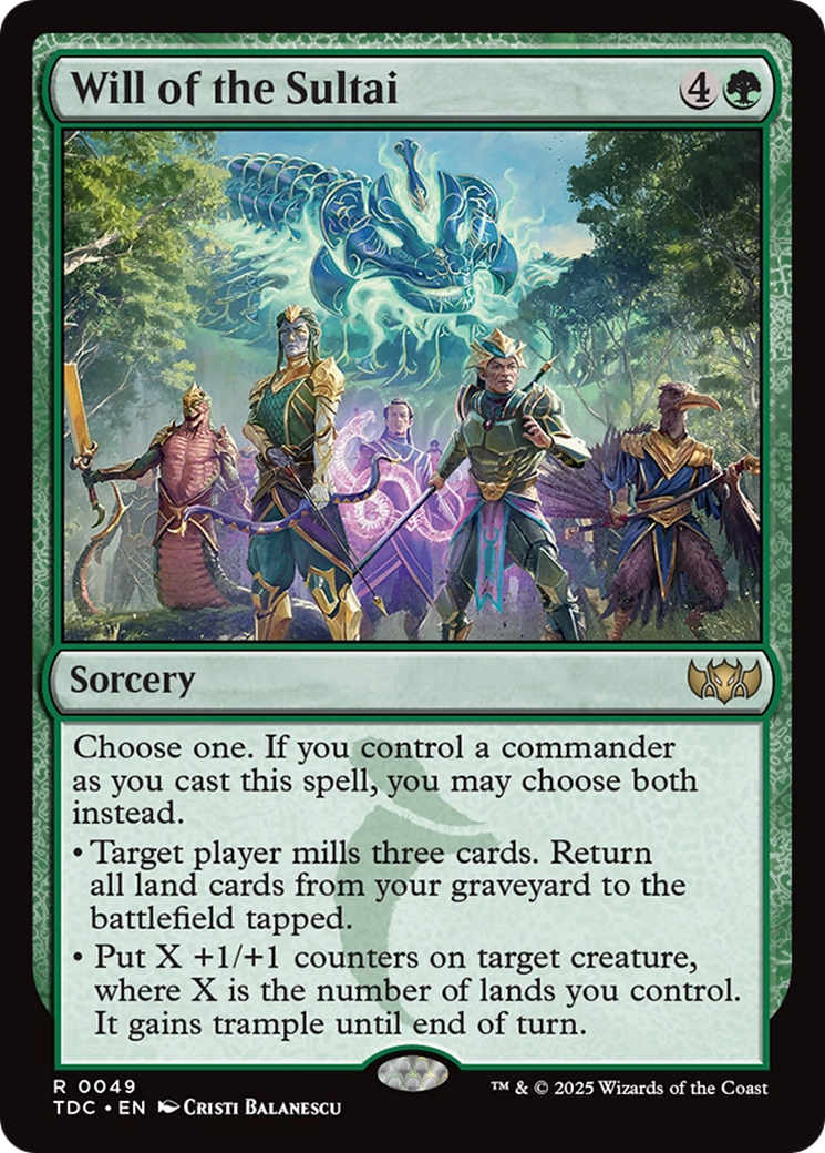 Will of the Sultai [Tarkir: Dragonstorm Commander] | Pegasus Games WI
