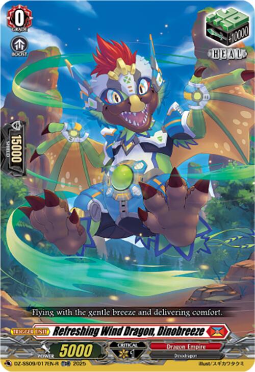 Refreshing Wind Dragon, Dinobreeze (TDR) (DZ-SS09/017EN-R) [DZ-SS09: Zero Tendo Start Deck] | Pegasus Games WI