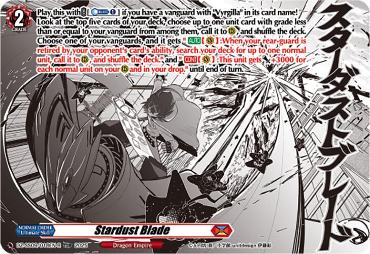 Stardust Blade (TDR) (DZ-SS09/018EN-R) [DZ-SS09: Zero Tendo Start Deck] | Pegasus Games WI