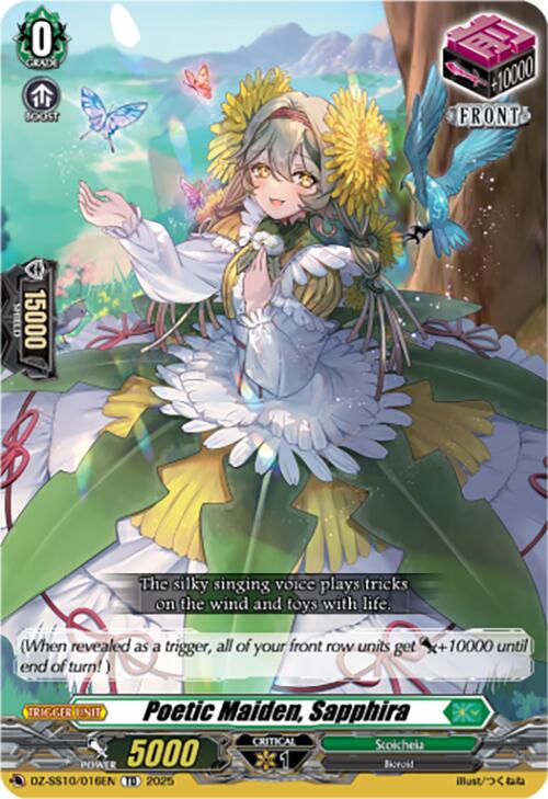 Poetic Maiden, Sapphira (DZ-SS10/016EN) [DZ-SS10: Shiki Otei Start Deck] | Pegasus Games WI