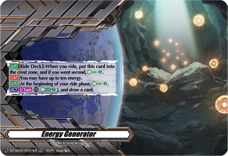 Energy Generator (TDR) (DZ-SS10/005EN-R) [DZ-SS10: Shiki Otei Start Deck] | Pegasus Games WI