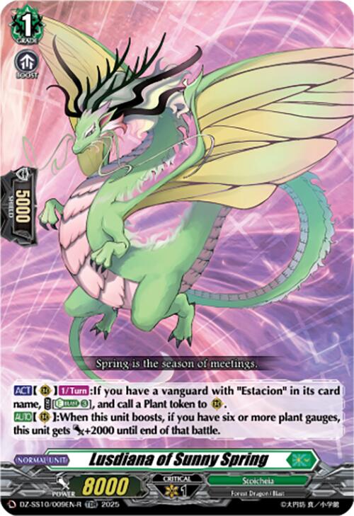 Lusdiana of Sunny Spring (TDR) (DZ-SS10/009EN-R) [DZ-SS10: Shiki Otei Start Deck] | Pegasus Games WI