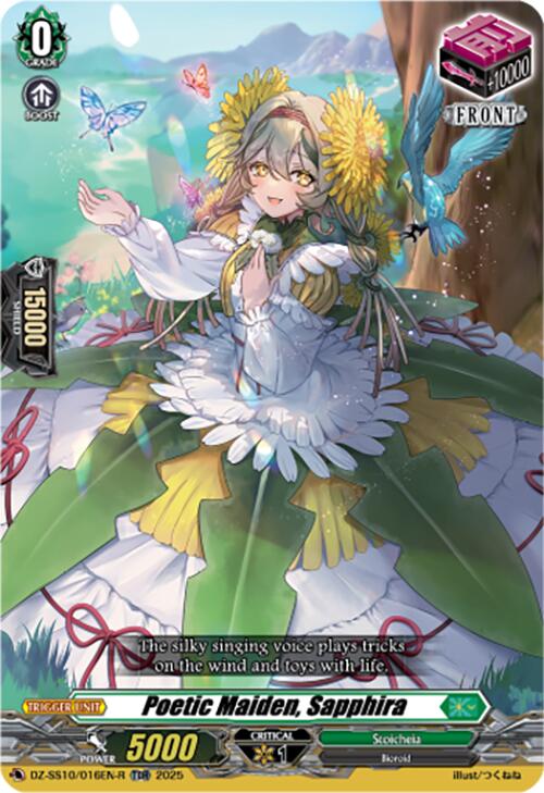 Poetic Maiden, Sapphira (TDR) (DZ-SS10/016EN-R) [DZ-SS10: Shiki Otei Start Deck] | Pegasus Games WI