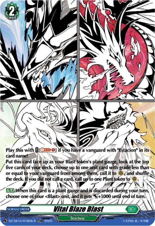 Vital Blaze Blast (TDR) (DZ-SS10/018EN-R) [DZ-SS10: Shiki Otei Start Deck] | Pegasus Games WI