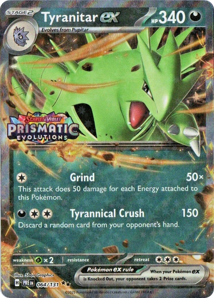 Tyranitar ex (064/131) (Prismatic Evolutions Stamp) [Miscellaneous Cards] | Pegasus Games WI